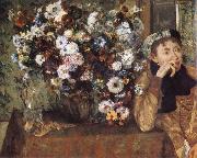 Edgar Degas Woman and chrysanthemum France oil painting artist